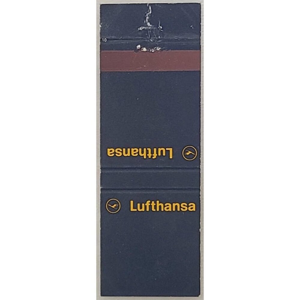 Lufthansa Made in Germany Vintage Airline Logo Blue Matchbook